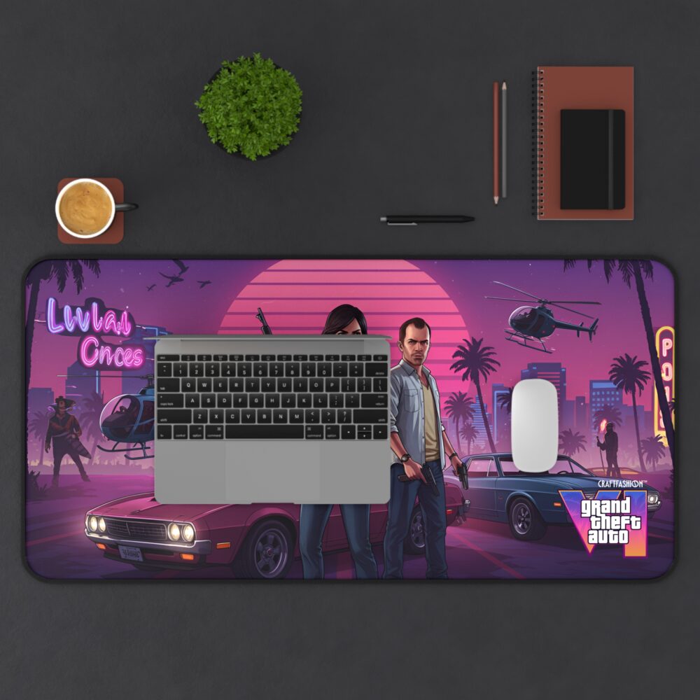 CraftFashion™ | Vice Chaos Edition | GTA VI Cinematic Desk Mat 2026 - Image 7