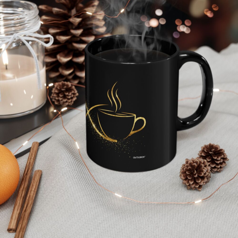 CraftFashion™ | Infinity Brew | Luxe Gold Coffee Edition (Black Mug) - Image 6