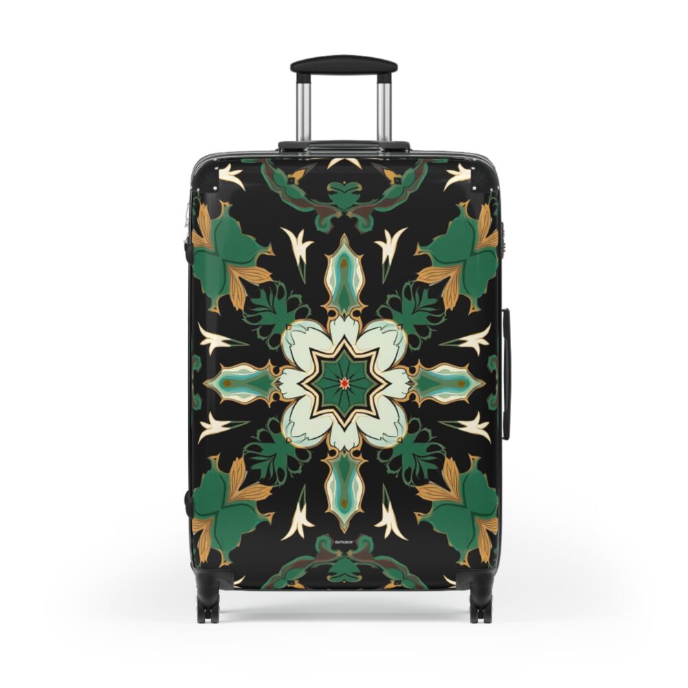 CraftFashion™ | Emerald Mosaic Elegance | Arabesque Luggage Design 2025 - Image 14