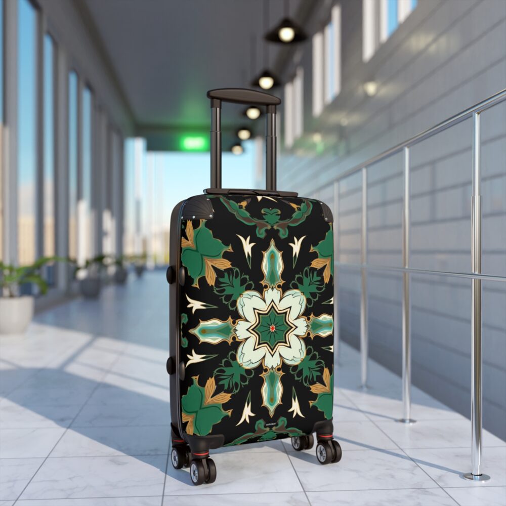 CraftFashion™ | Emerald Mosaic Elegance | Arabesque Luggage Design 2025 - Image 3