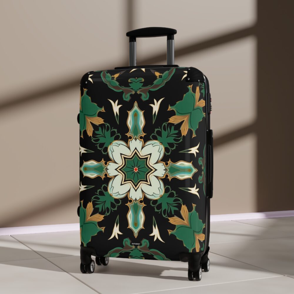 CraftFashion™ | Emerald Mosaic Elegance | Arabesque Luggage Design 2025 - Image 13