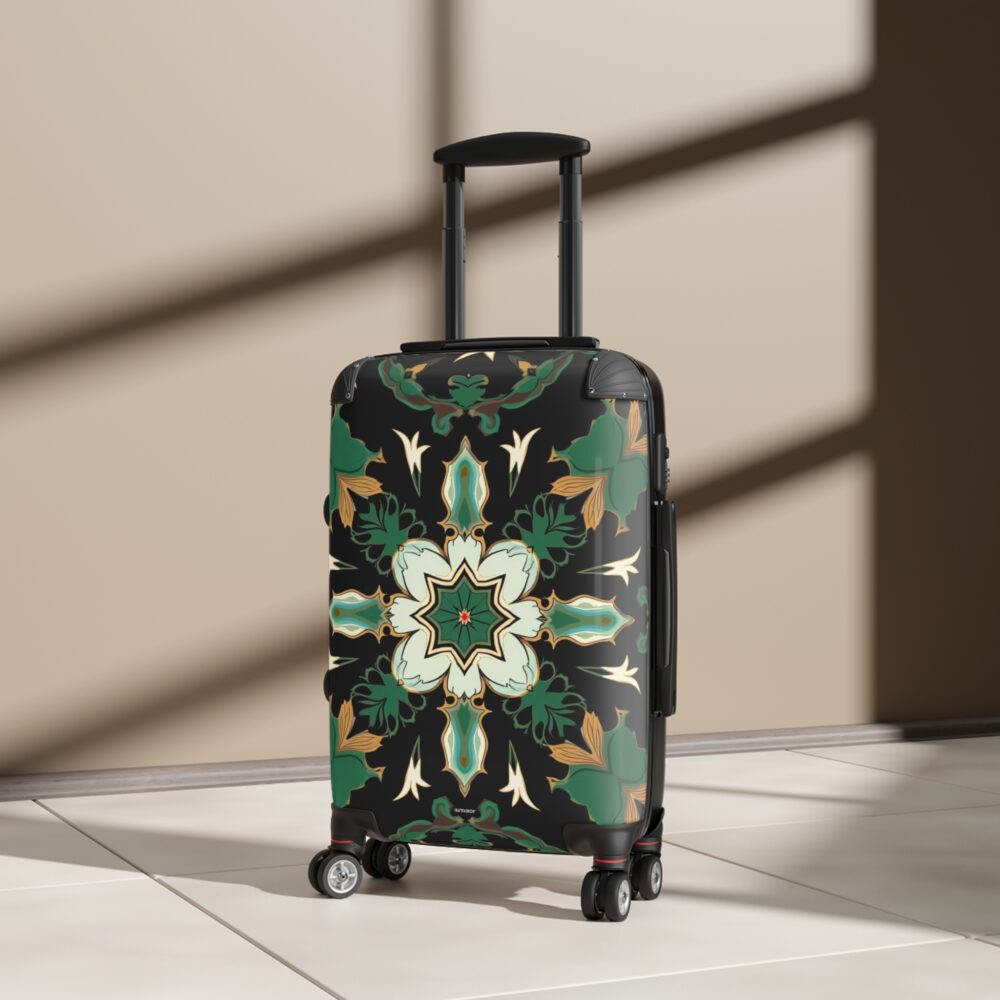 CraftFashion™ | Emerald Mosaic Elegance | Arabesque Luggage Design 2025 - Image 4