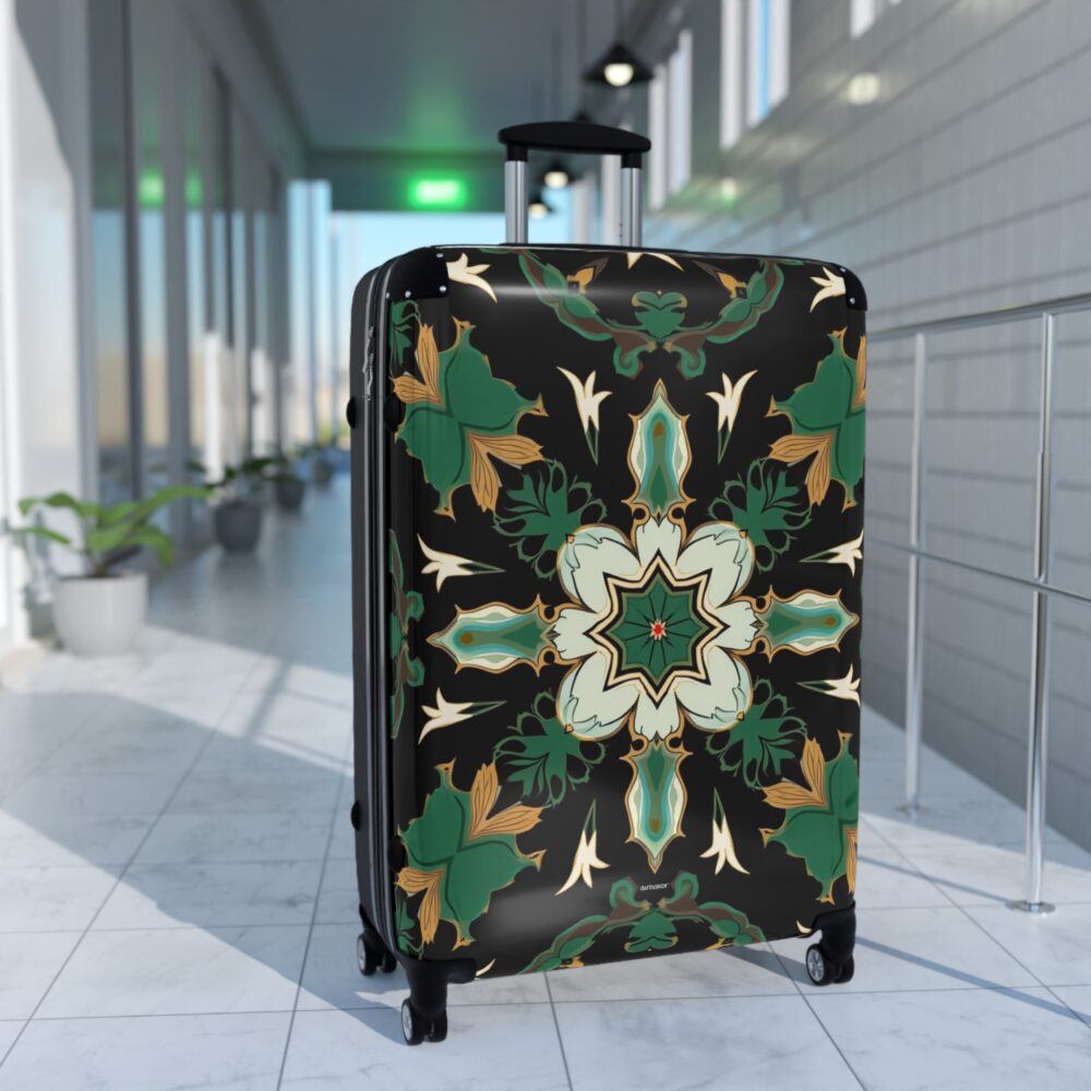 CraftFashion™ | Emerald Mosaic Elegance | Arabesque Luggage Design 2025 - Image 16