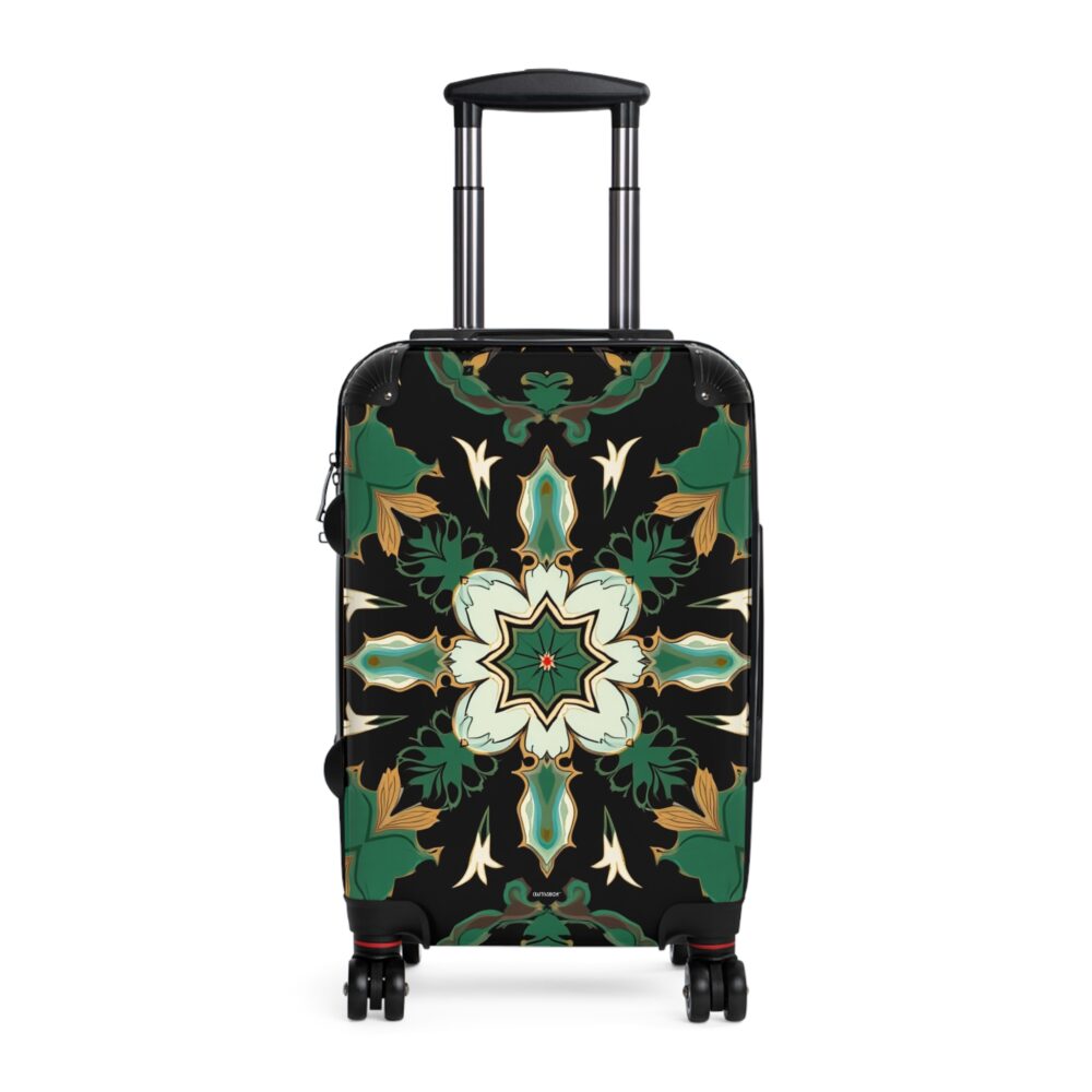 CraftFashion™ | Emerald Mosaic Elegance | Arabesque Luggage Design 2025
