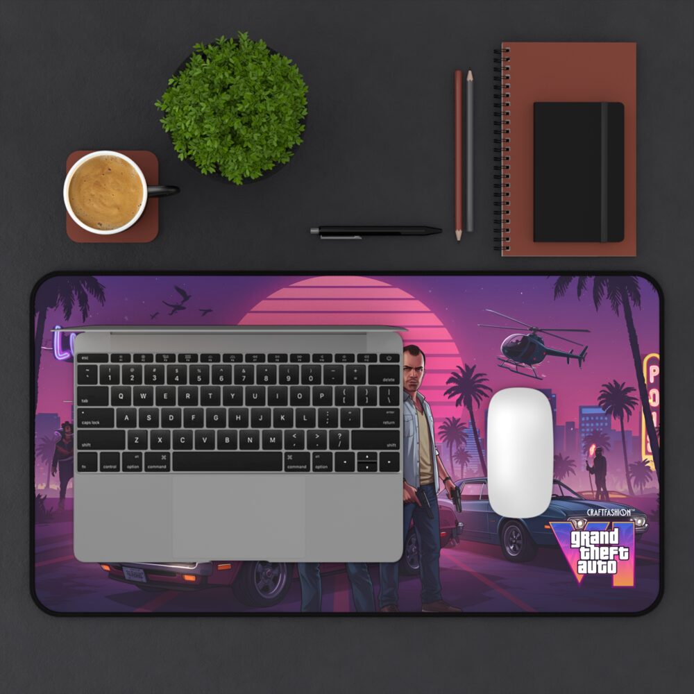 CraftFashion™ | Vice Chaos Edition | GTA VI Cinematic Desk Mat 2026 - Image 3