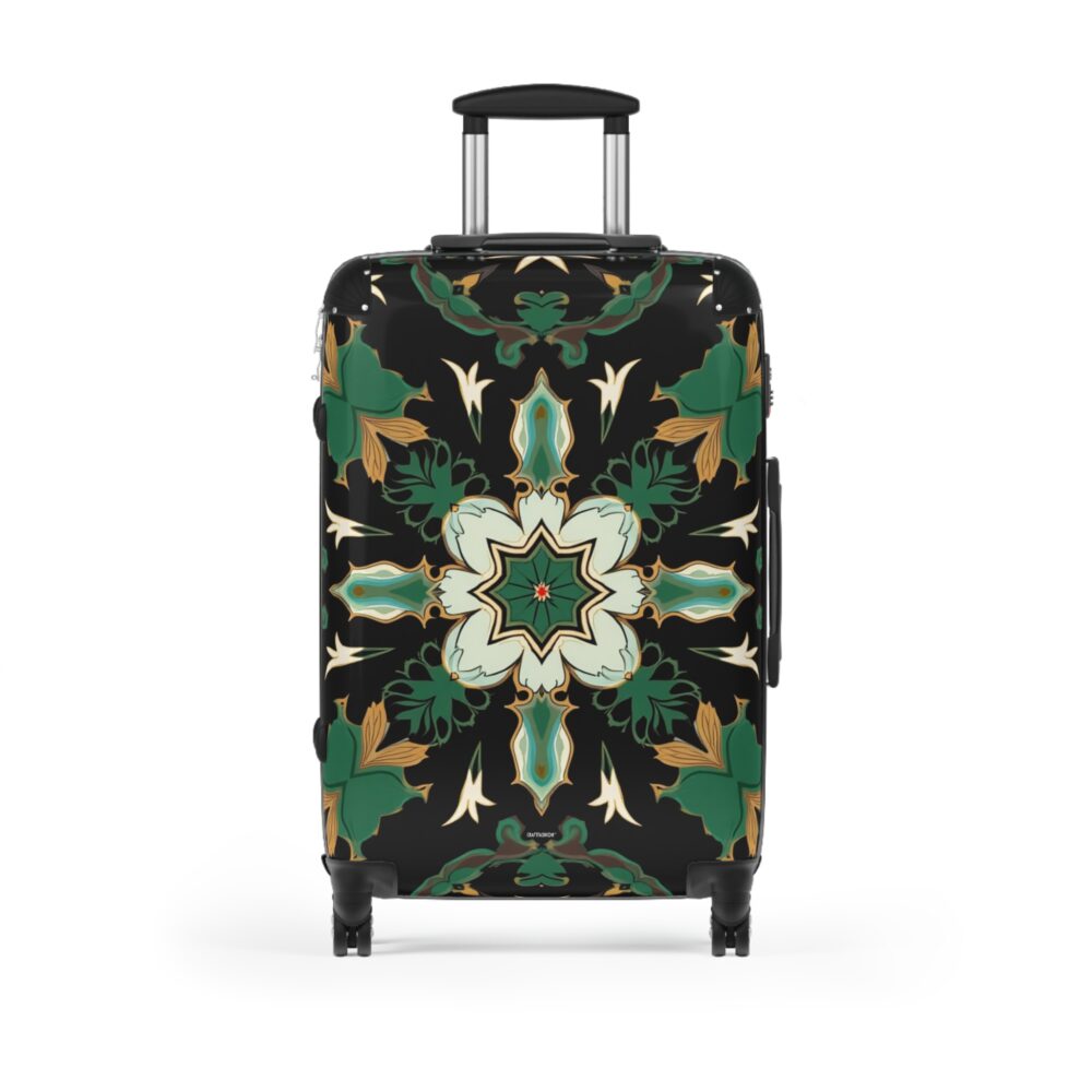 CraftFashion™ | Emerald Mosaic Elegance | Arabesque Luggage Design 2025 - Image 10