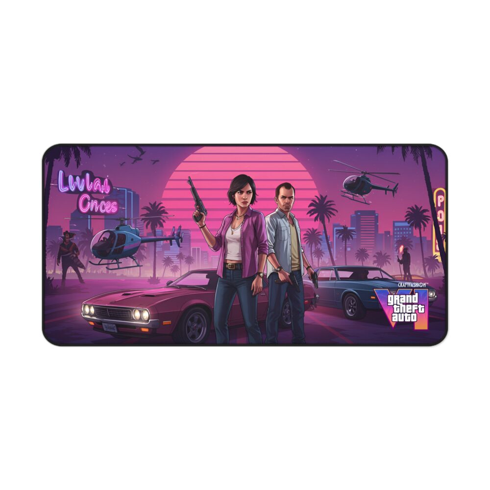 CraftFashion™ | Vice Chaos Edition | GTA VI Cinematic Desk Mat 2026 - Image 5